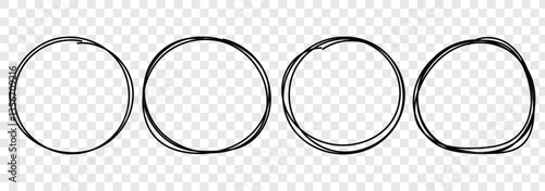 Scribble horizontal ellipse in rounder. Round scrawl frames. Pencil line vector. Doodle black circle, pen draw. Vector circular scribble doodle round circles for message note mark design element. 