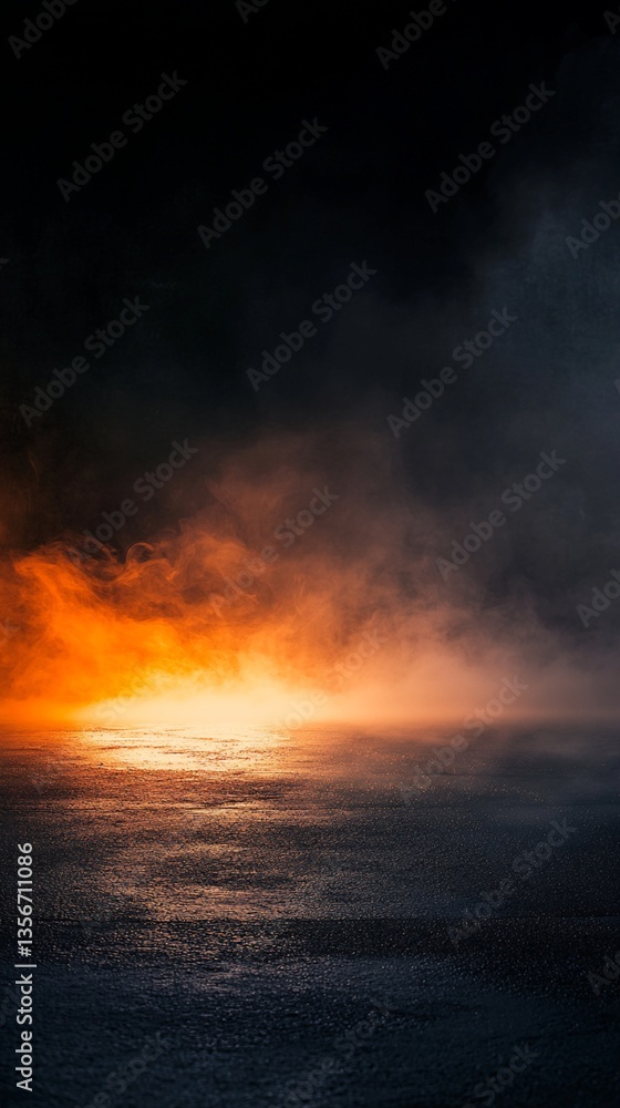 Orange Smoke and Dark Surface Orange Smoke and Dark Surface