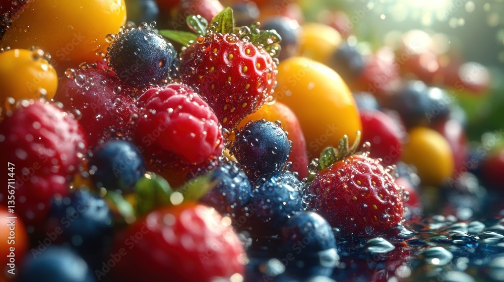 Juicy Berries and Plums, a Refreshing Summer Delight Juicy Berries and Plums, a Refreshing Summer Delight