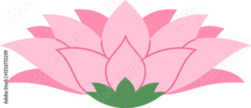 활짝 핀 연꽃 아이콘