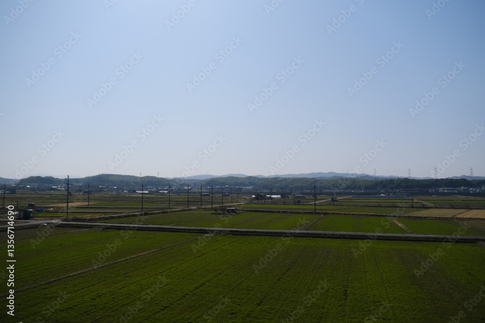 Obraz premium 京都南部の山城地域の田園