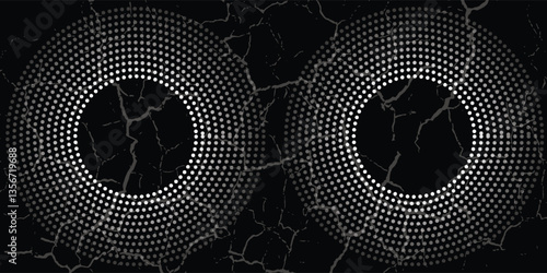 Vector dotted speed lines in vortex form. Geometric art. Segmented circle. Arc lines. Trendy design element for frame, round logo, sign, symbol, web, prints, posters, template, pattern, backdrop