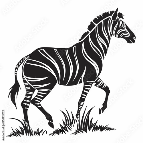 zorse black silhouette icon vector