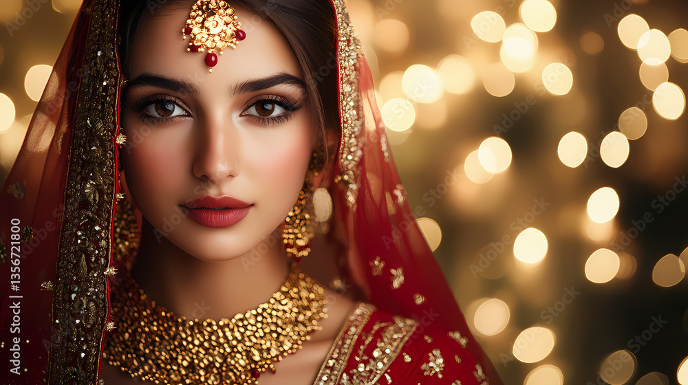 Enchanting Bride: A beautiful bride adorned in traditional attire, exudes grace and elegance, surrounded by a soft, glowing ambiance. Enchanting Bride: A beautiful bride adorned in traditional attire, exudes grace and elegance, surrounded by a soft, glowing ambiance.