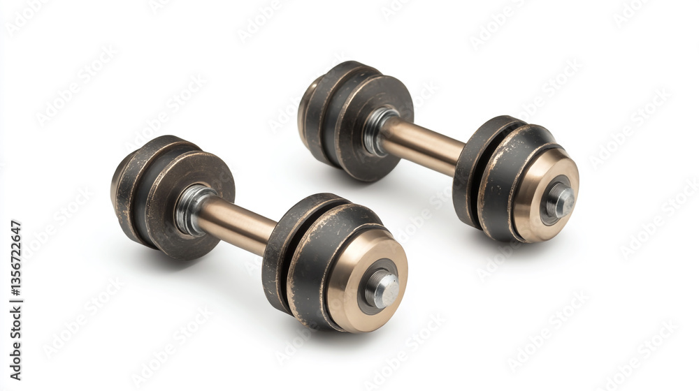 Fototapeta premium Pair of dumbell isolated on white background.