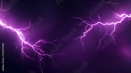 Wallpaper Mural Purple Lightning with Intense Visual Impact Torontodigital.ca