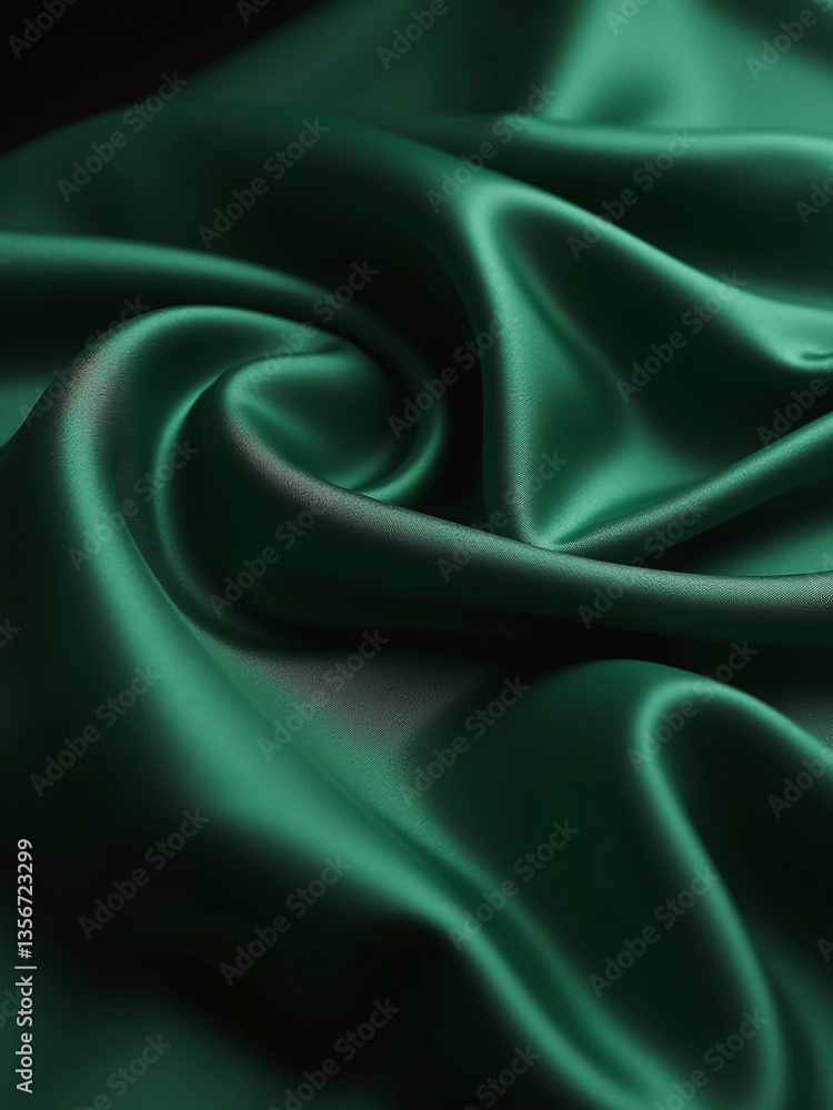 Obraz premium A green fabric with a shiny surface