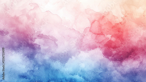 Dreamy watercolor textures create a serene atmosphere for mindfulness and relaxation