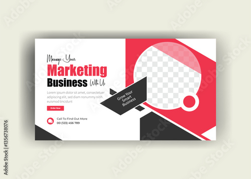 corporate business YouTube video thumbnail design, business presentation template design, youtube template design  
