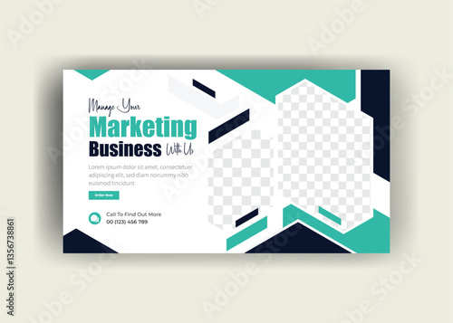 corporate business YouTube video thumbnail design, business presentation template design, youtube template design 