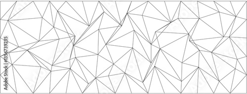 Abstract geometric chaos pattern in black and white for modern design projects.