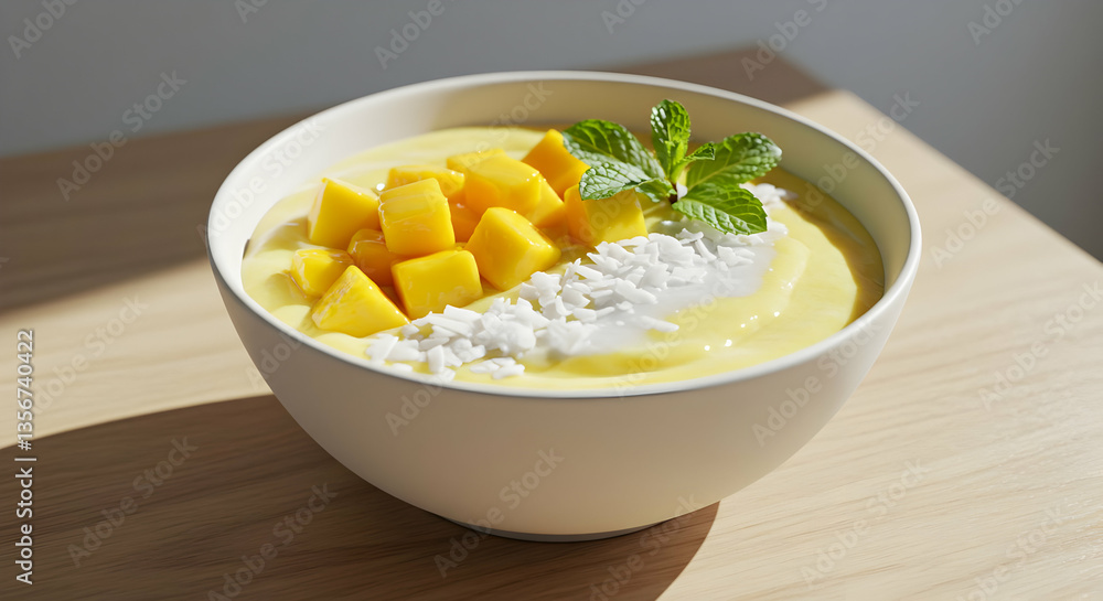 Mango Smoothie Bowl With Coconut And Mint Mango Smoothie Bowl With Coconut And Mint