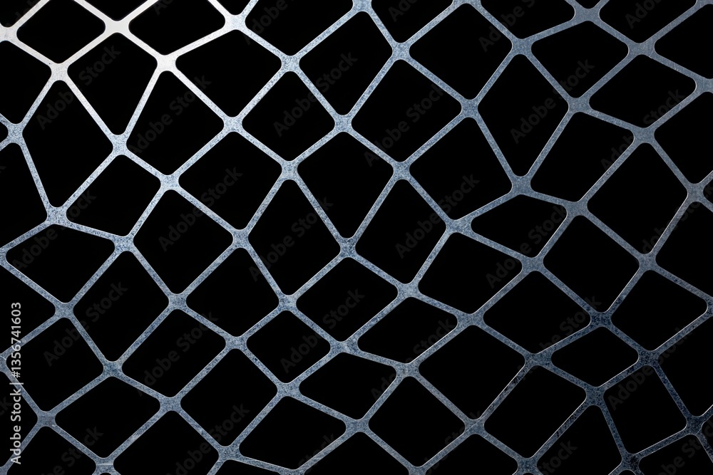 Fototapeta premium Perforated metal sheet, texture with curved pattern, decorative metal panel