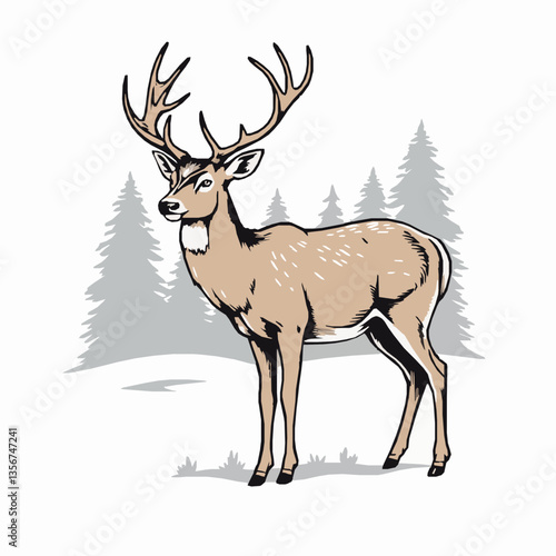 deer silhouette vector