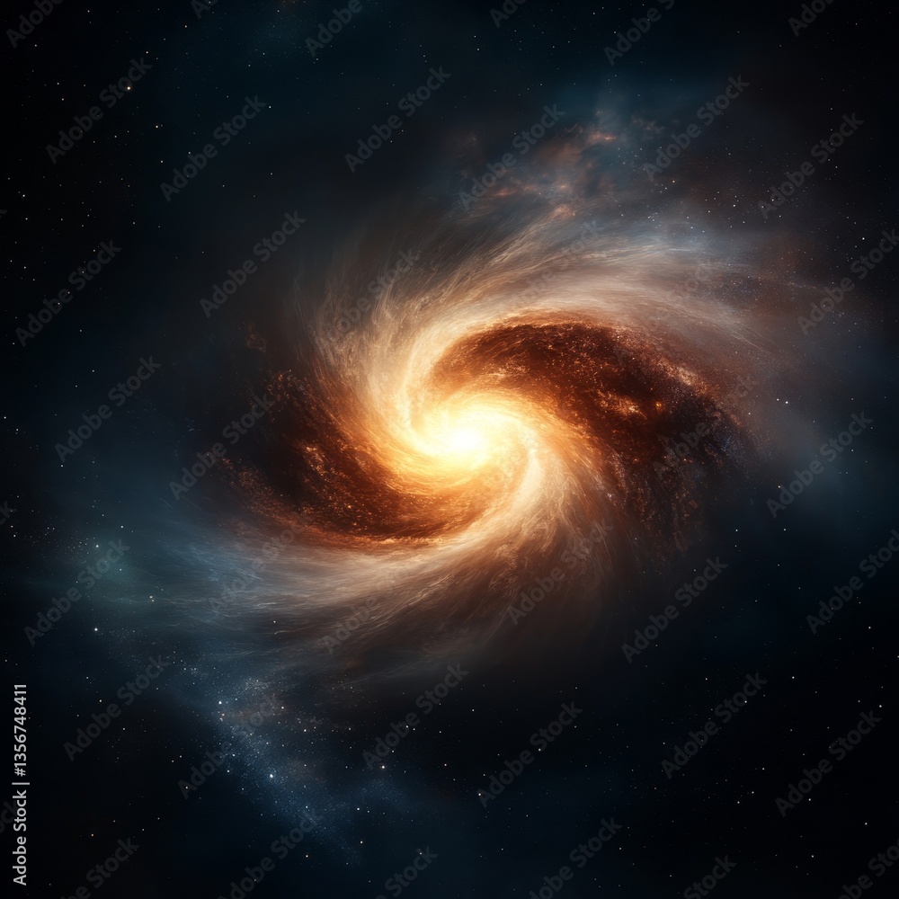 Obraz premium Stunning Cosmic Swirl of Colors in Deep Space Galaxy Formation