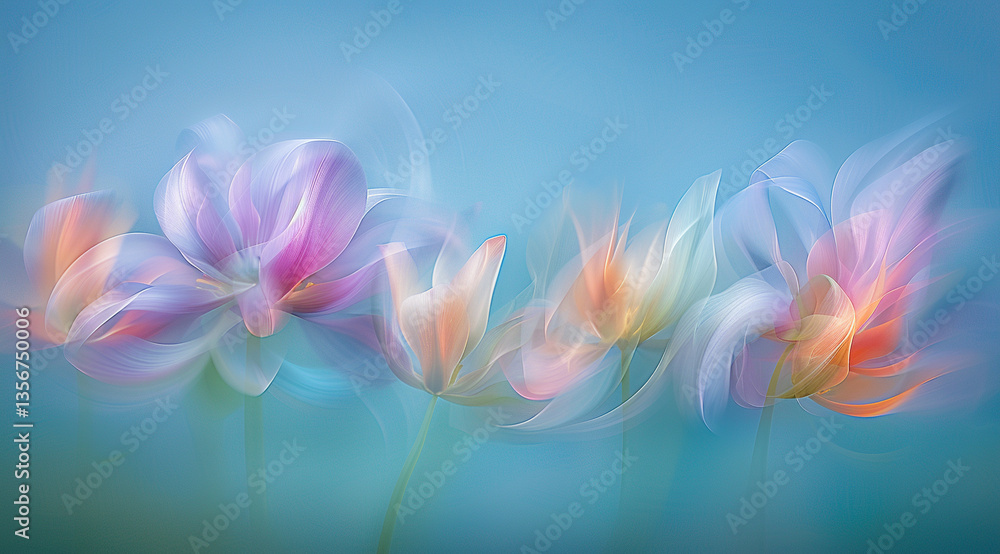 Fototapeta premium abstract colorful background with flowers
