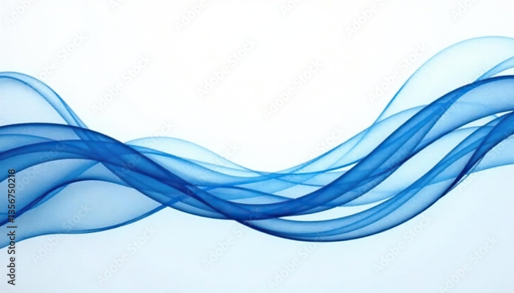 Naklejka premium Abstract blue lines motion white background minimalist illustration copy space, motion, lines