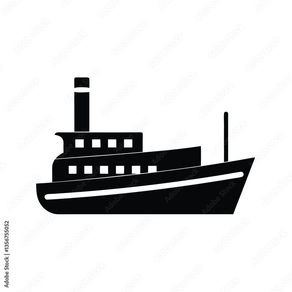 Fototapeta premium vector illustration of a ship