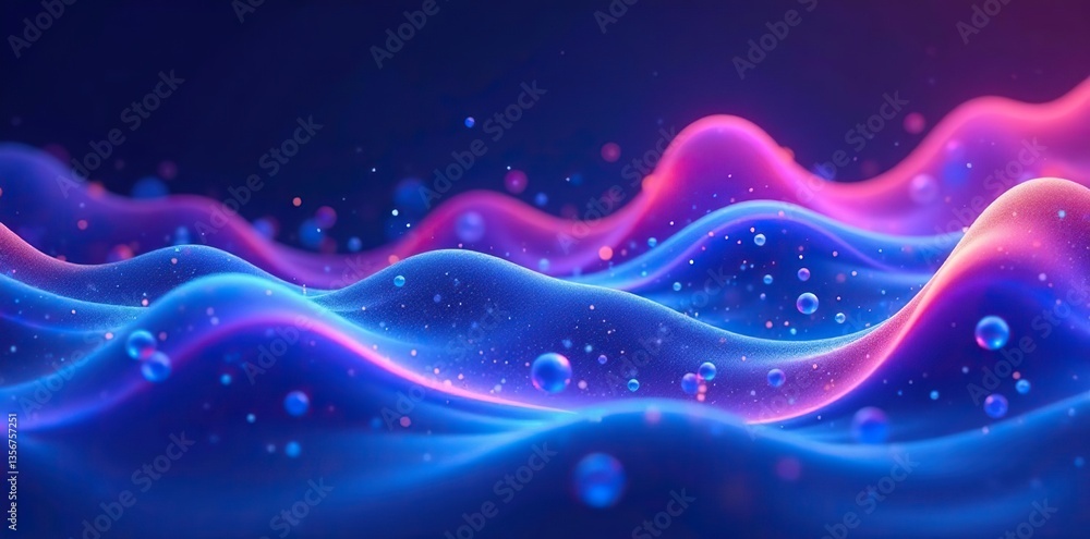 Abstract blue and purple liquid wavy shapes with glowing retro waves background, retro, abstract Abstract blue and purple liquid wavy shapes with glowing retro waves background, retro, abstract