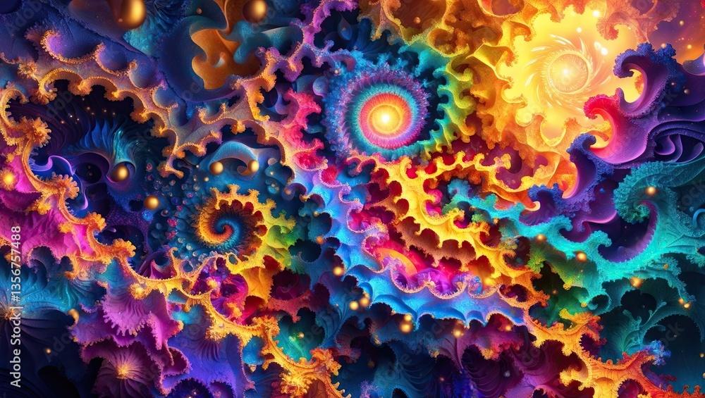 Vibrant fractal fantasy worlds in swirling patterns of orange, blue, and purple. Centered spirals and luminous orbs evoke creativity and imagination. Vibrant fractal fantasy worlds in swirling patterns of orange, blue, and purple. Centered spirals and luminous orbs evoke creativity and imagination.