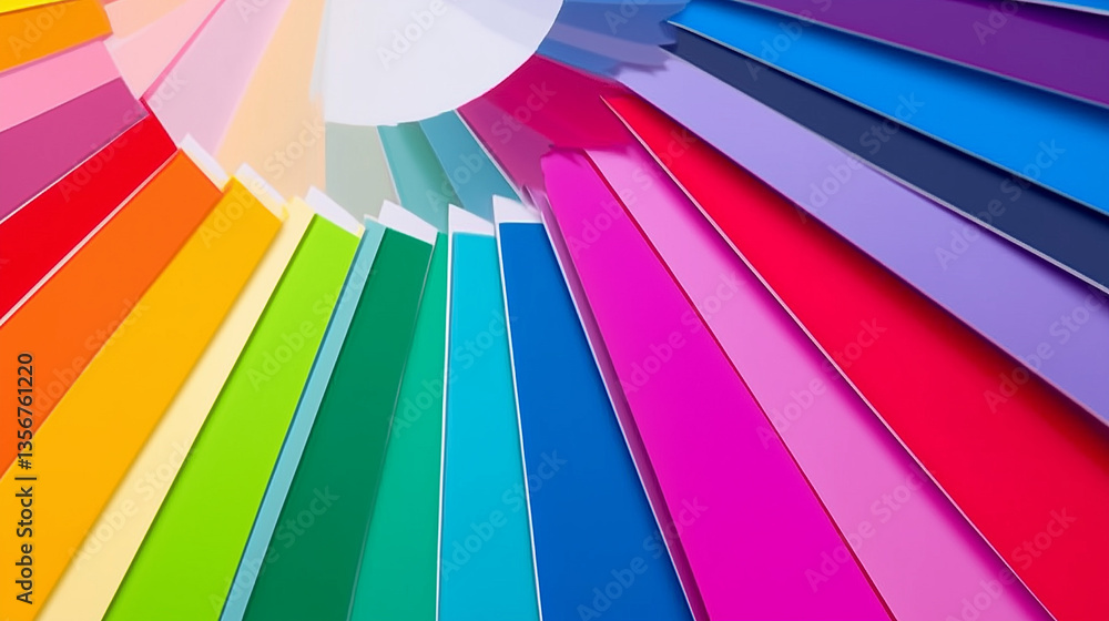 Fototapeta premium Modern Paper Swatch Wheel in Rainbow Spectrum