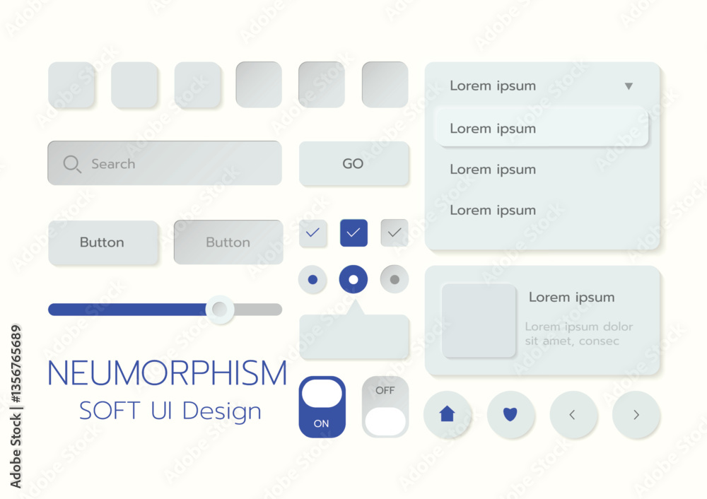 3D Neumorphic Soft UI Design. 3D Bottons. 3D Neumorphic Soft UI Design. 3D Bottons.