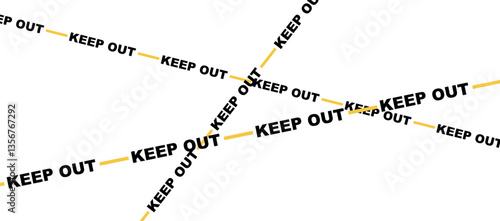 keep out sign on white background
