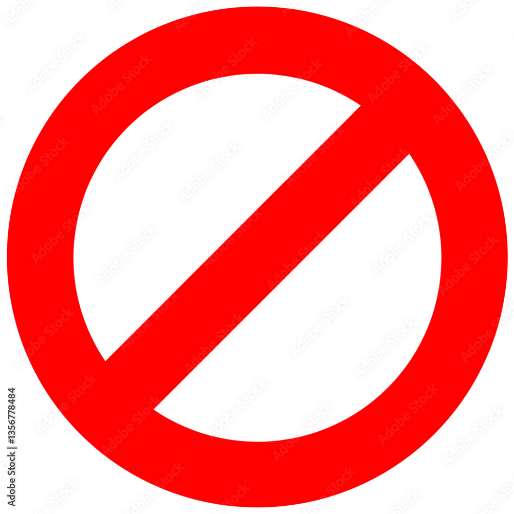 Empty prohibition sign Empty prohibition sign