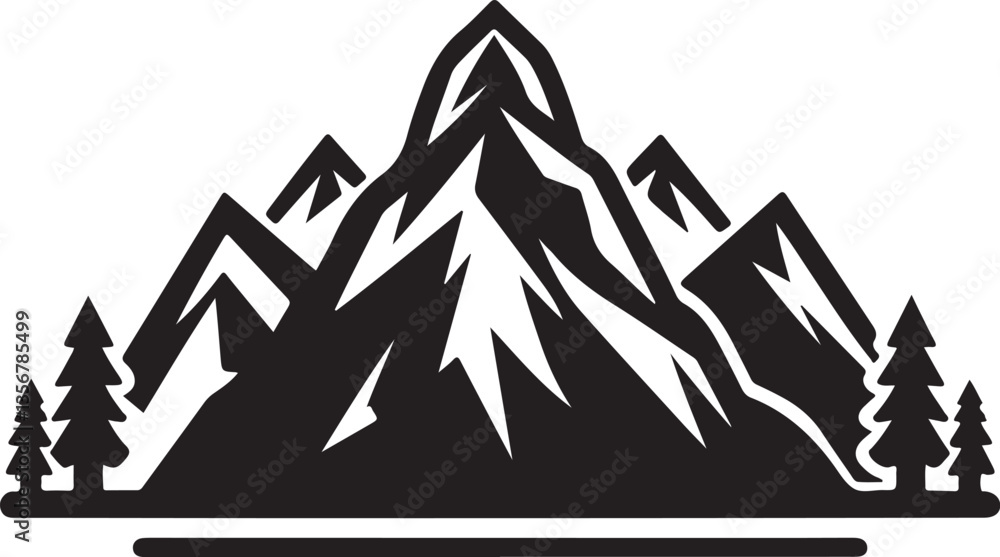 vector illustration of a silhouette of a tree vector illustration of a silhouette of a tree