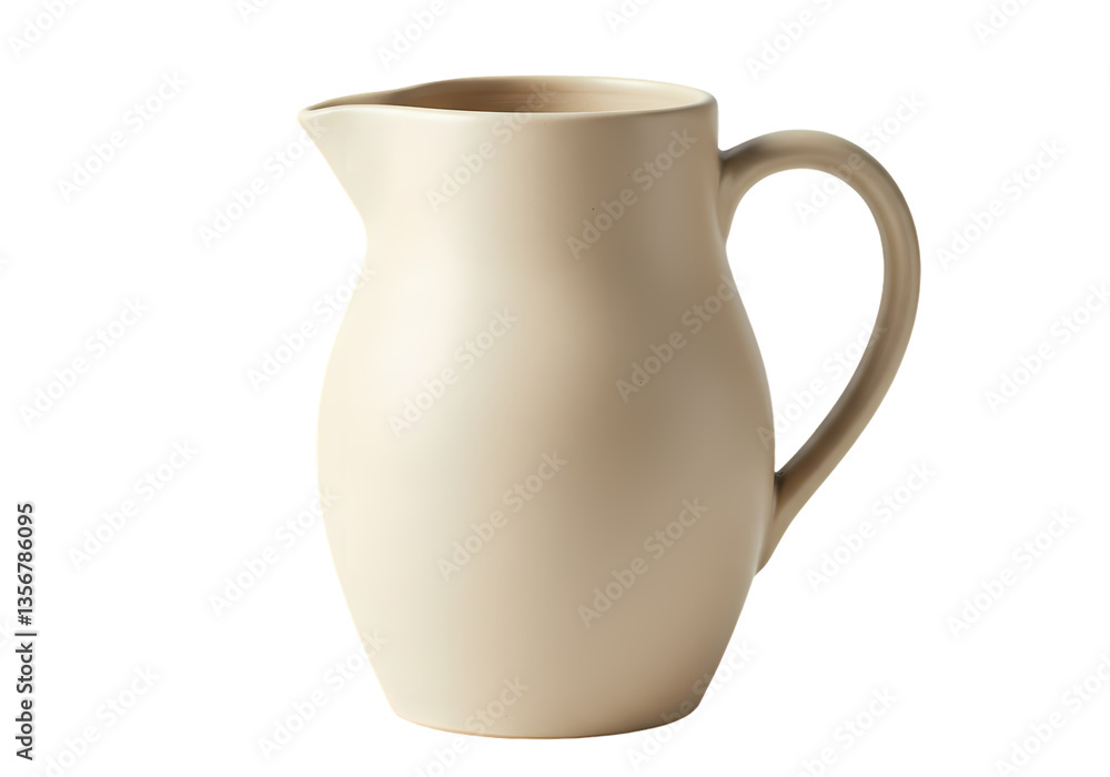 Cream Pitcher Ceramic Jug Kitchenware isolated on transparent background Cream Pitcher Ceramic Jug Kitchenware isolated on transparent background