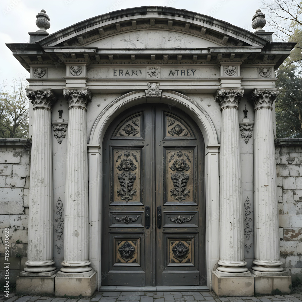 Obraz premium Ornate Stone Gate Entrance Architecture