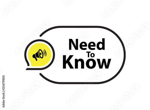 Need To Know text on white background	