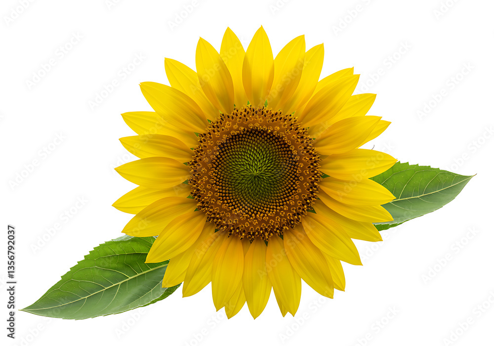 Obraz premium Realistic Yellow Sunflower - PNG Image