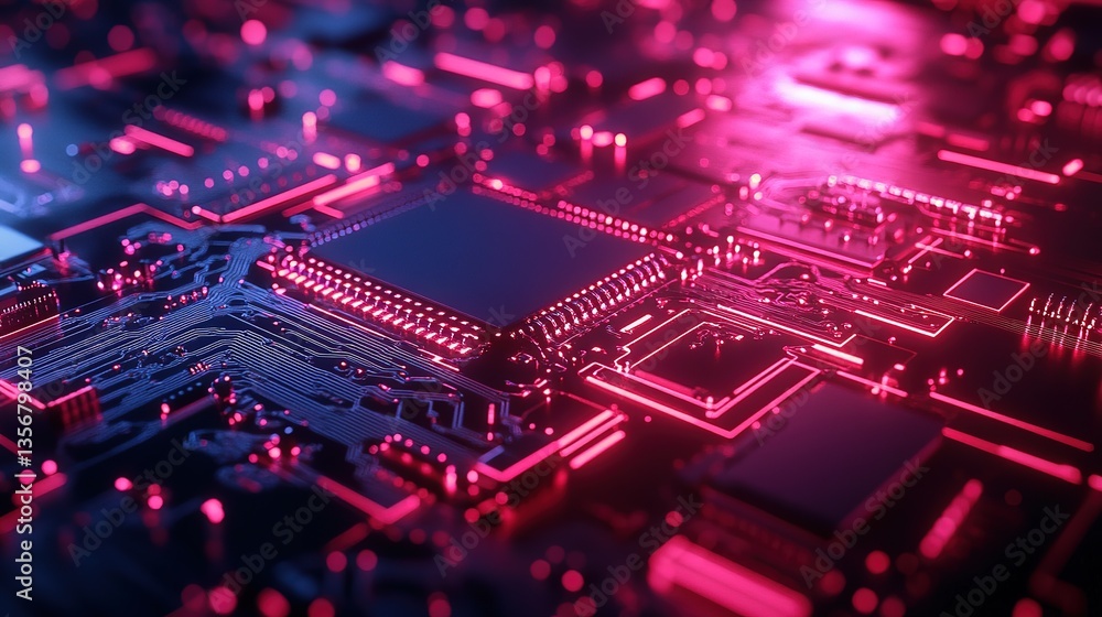 Abstract integrated circuit design symbolizing futuristic innovation and technological advancement. Abstract integrated circuit design symbolizing futuristic innovation and technological advancement.