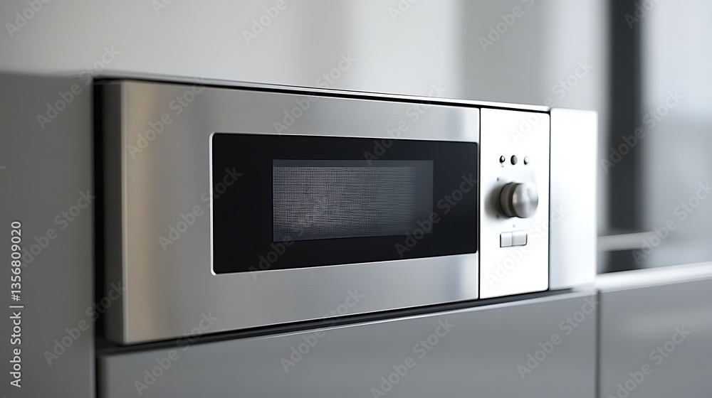 Fototapeta premium Modern Microwave Kitchen Appliance.