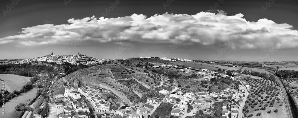 Aerial view of Arcos de la Frontera, Southern Spain
