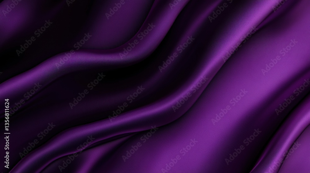 Deep Purple Fabric Drape: Luxurious Silk Texture Deep Purple Fabric Drape: Luxurious Silk Texture
