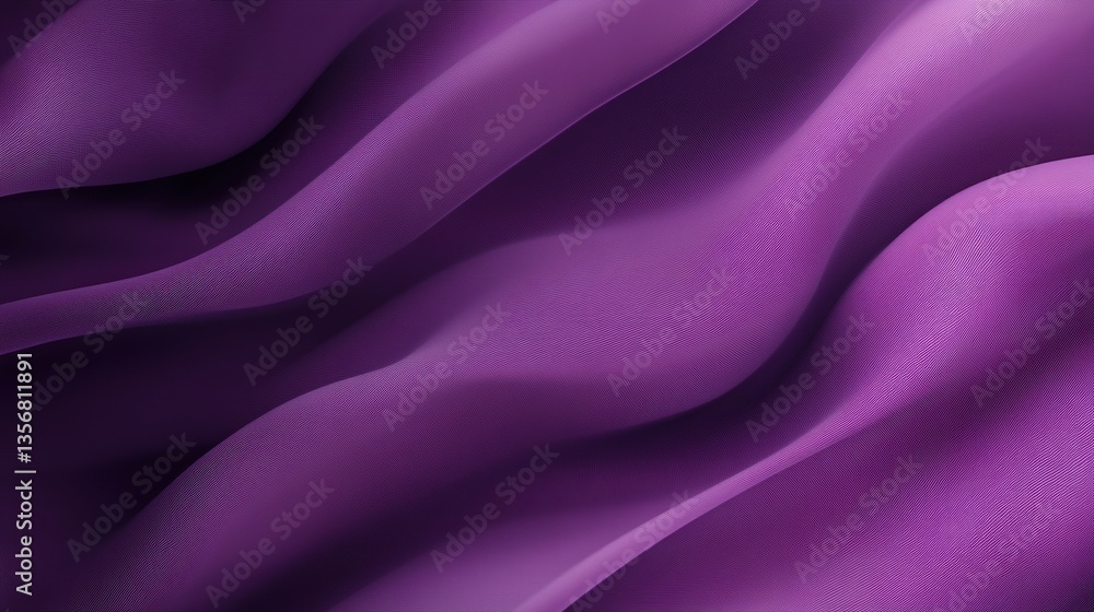 Obraz premium Deep Purple Fabric Texture with Soft Waves