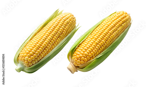 Corn cob isolated, Fresh corncobs collection, Collection set of corn cob isolated