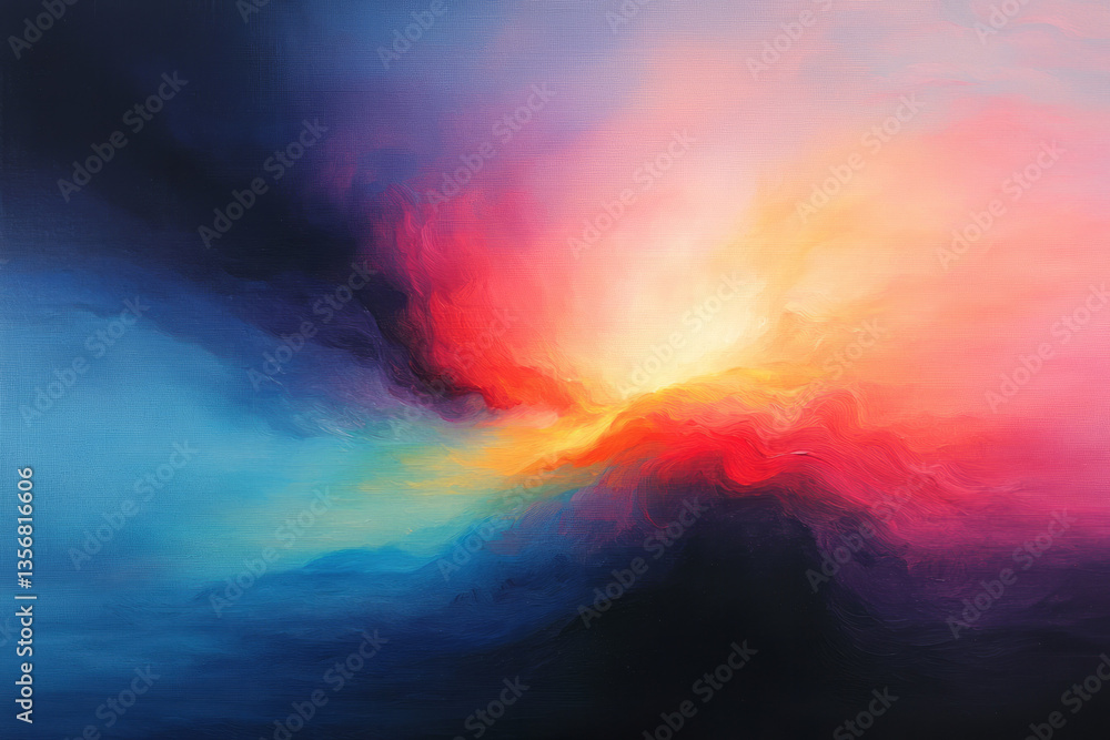 Fototapeta premium A fast-moving burst of blur and brilliance, painted across a dreamy, weightless background,