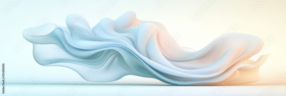Fototapeta premium A minimalist abstract of motion wrapped in a soft blur, radiating calm energy and graceful