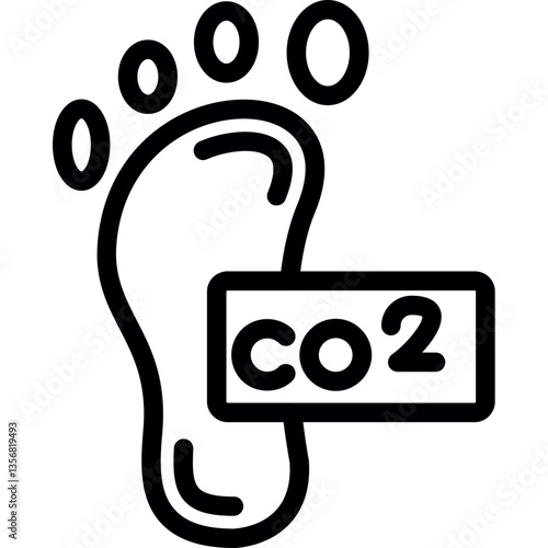 Carbon Footprint Icon