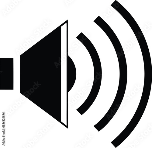 "Volume Speaker Icon - Audio Sound Symbol Vector"
