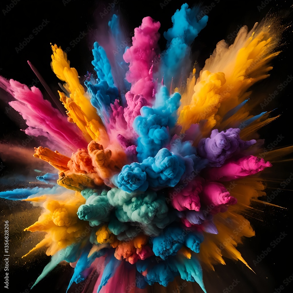 Fototapeta premium Colorful Ink Explosion