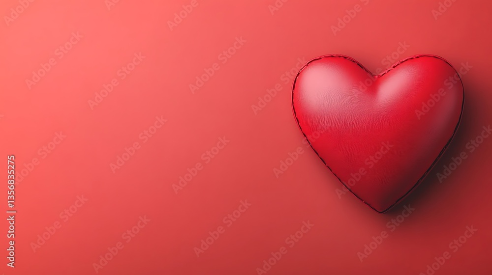 Red heart on red background. Red heart on red background.