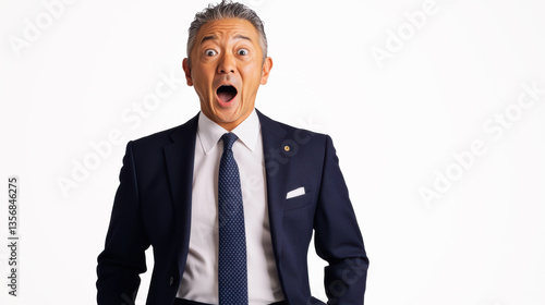 驚くビジネスマン