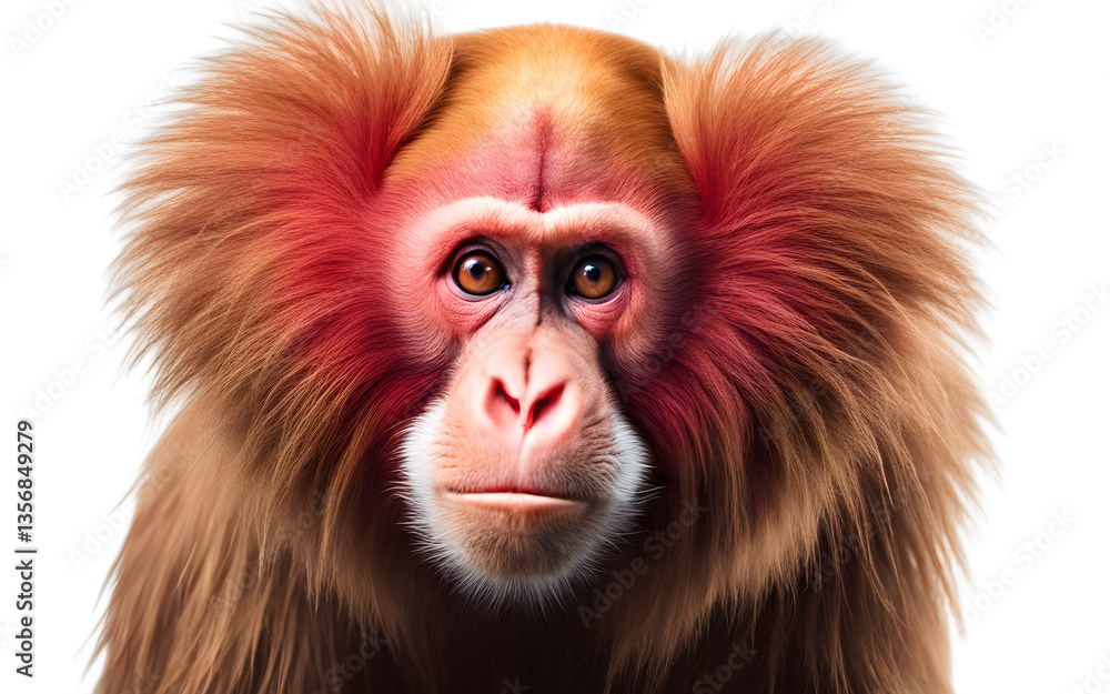 Obraz premium Bald Uakari isolated on a empty plain background
