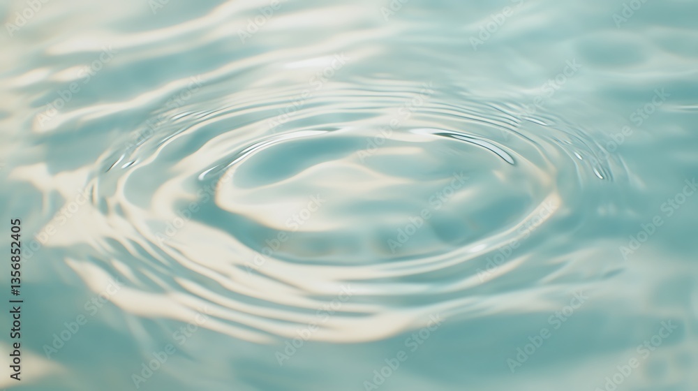 Concentric ripples expanding on calm water surface Concentric ripples expanding on calm water surface
