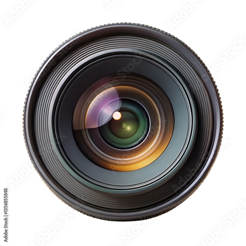 Camera Lens Isolated on White Background