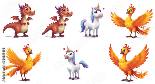 Mythical Creatures - Unicorns, Phoenixes, and Dragons